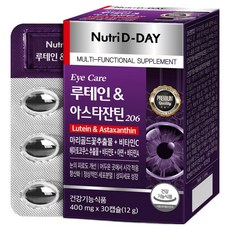 Nutri D-DAY 眼睛護理葉黃素&蝦紅素206 12g, 1個, 30顆