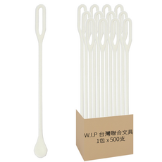 W.I.P 台灣聯合文具 咖啡棒 Set 500支 型號Q013 材質PP 耐熱100℃, 1包
