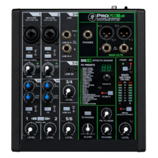 Mackie ProFX6v3 六軌專業USB混音器 內建多種音效 輕鬆打造專業級音樂作品, 黑色, 1個