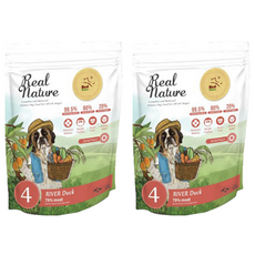 REAL POWER 瑞威 全齡犬 天然平衡 乾飼料, 4號 河岸雁鴨 500g, 提供結紮狗狗營養呵護, 健康調理, 鮮肉(鴨肉、鮭魚、火雞), 2包