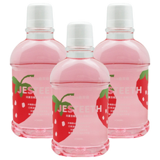 JESTEETH 全璟 齒潔適 兒童含氟漱口水 草莓口味, 500ml, 3瓶