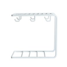 Elliving 白色廚房杯架 6 層杯架, 單色, 1個