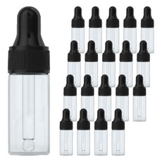 G&Y 玻璃透明滴管空瓶 10ml, 20個, 黑色