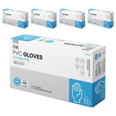 UdiLife 優的生活大師 PVC手套 經SGS檢驗合格 耐熱60°C, 無粉, L, 100入, 5盒