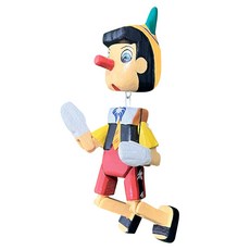 Moiko 峇里島木雕關節皮諾丘懸絲傀儡 50cm, 混和顏色, 1個