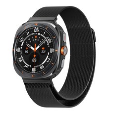 아이엠듀 갤럭시워치 호환 메탈 밀레니즈 커브형 스트랩 20mm, 블랙