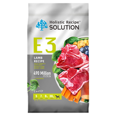 Holistic Recipe SOLUTION 耐吉斯 E3 成犬配方無穀乾飼料 大顆粒, 活力羊肉餐, 4.54kg, 1袋
