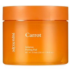 papa recipe 胡蘿蔔去角質棉片 70入, 230ml, 1罐
