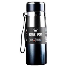 316不鏽鋼真空長效保溫瓶 經典款, 漸層藍, 1L, 1個