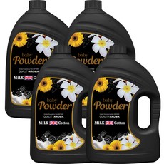 MiLK Cotton 衣物柔軟精 嬰兒爽身粉香 正裝, 3.06L, 4個