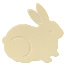 好物良品 簡約可愛矽膠卡通隔熱杯墊 可水洗 兔子, 鵝黃色, 1個