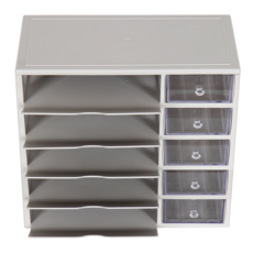 多功能A4收納盒 NO.17 MB-5DS-5A4, 灰色, 五段