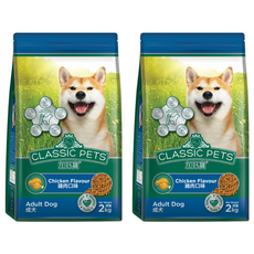 CLASSIC PETS 加好寶 成犬狗糧 2kg 含Omega 6和鋅, 雞肉口味, 2袋