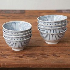 NICOTT 條紋陶瓷餐碗4人組, 1組