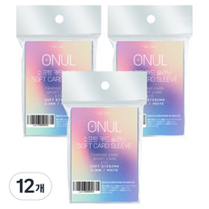 ONUL 今日的軟式卡套 67 x 92 mm 100入, 白色, 12個