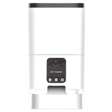 dudupet 小白智慧寵物餵食器 視訊版, White, 1個, 6L