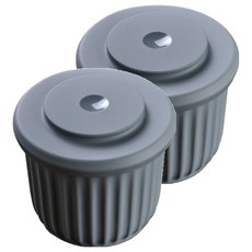 mommy's table 馬芬造型矽膠密封保鮮盒, 深灰色, S(250ml), 2個