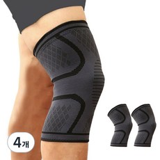 헨센 논슬립 편안한 무릎보호대, 4개, 블랙
