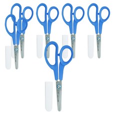 CANARY 長谷川刃物 兒童左手剪刀 C-150L 150mm 帶蓋安全, 藍色, 6個