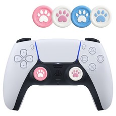 Geekshare PS4 Dual Shock/Nintendo Pro Con通用搖桿套 貓咪手印藍粉色款, 單品, 1入