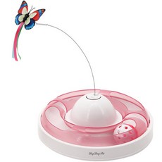 DING DONG PET 貓咪蝴蝶軌道球自動玩具, HP100, 粉紅色