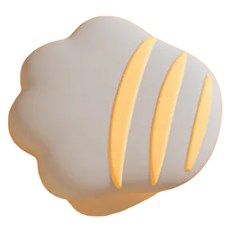 貓咪桌角防撞貼 爪背 柔軟防撞 居家安全防護 簡易安裝, 3.9 x 3.7cm 側邊寬2cm, 灰, 1入