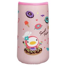 PUKU 藍色企鵝 Dreamer水瓶保護套 適用杯底6-8cm 彈性材質 細緻車縫, 幸福粉, 1個