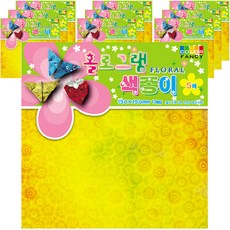 5彩雷射色紙 花朵 11入, 5 種顏色, 10片