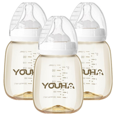 YOUHA 優合 PPSU 寬口奶瓶 210ml 單一顏色, 單色, 3個