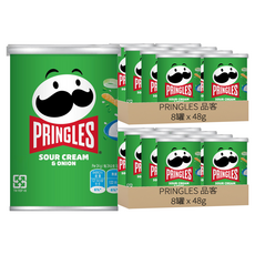 PRINGLES 品客 洋芋片 洋蔥口味, 48g x 8罐, 16罐