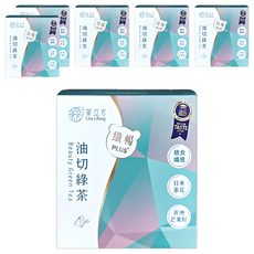 茶立方 纖暢PLUS 油切綠茶，含膳食纖維 日本茶花 非洲芒果籽, 6.7g, 5包, 6盒