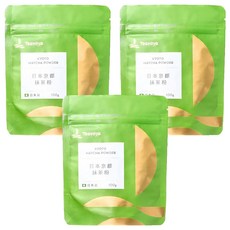 Teavoya 嘉柏茶業 日本京都抹茶粉, 濃茶級醇厚 400目綿密研磨 古寺茶香 100g, 1包, 3包