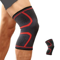 헨센 논슬립 편안한 무릎보호대, 1개, 레드