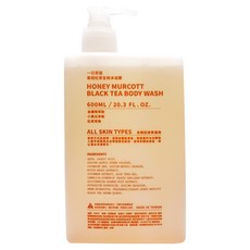 伊聖詩 FIG COSMETIC 一日茶道蜜柑紅茶全效沐浴膠 600ml,溫和潔淨、保濕滋潤, 1瓶