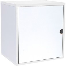 한목가구 누드 도어형 수납 공간박스, 화이트, 1개