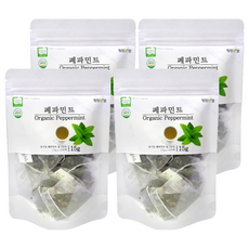 힐링앤팜 유기농 페퍼민트, 1.5g, 10개입, 4개