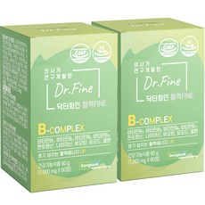 닥터화인 동국헬스케어 활력 FINE 비타민 B complex 영양제 4개월분 60g, 60정, 2개