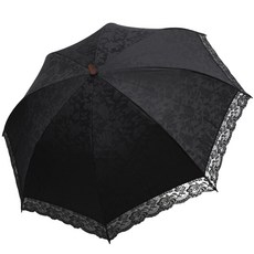 HNC 素色蕾絲邊折疊雨傘