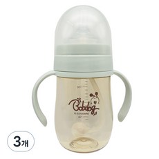 밥독 국내 제조 유아용 PPSU 스마트 빨대컵, 180ml, 3개, 민트