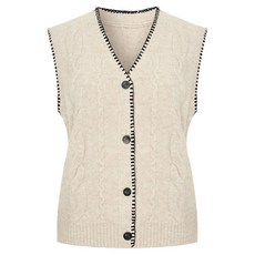 페이지플린 스티치 울 니트 베스트 P4CVT002C