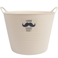 SHABATH 鬍子印花洗衣籃 28L, 鬍子款