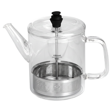 Quasi 舞茶IH耐熱玻璃壺, 透明色, 1.5L, 1個