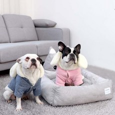 REDPUPPY 寵物狗絲絨坐墊, 柴犬灰