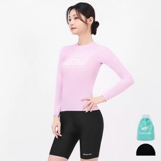 aquatica 女款防磨衣上衣 AQAWTS23002 + 五分水上運動緊身褲 AQAWLE23004 + 彈性泳帽 + 透明防水袋組合