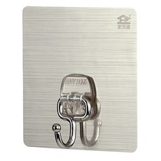 家而適 304不鏽鋼 免釘鑽無痕小掛勾 台灣製, 星辰銀, 1個