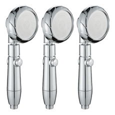 Saenghwalgongsik 動力水壓節水花灑噴頭, 3個, 銀