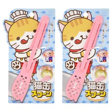 코쿠보 고양이 캔푸드 스푼, 핑크, 2개