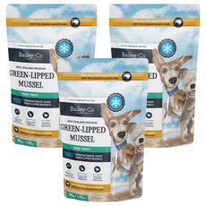 Bailey+Co 倍立 凍乾零食 犬用 綠貽貝 50g, 3包
