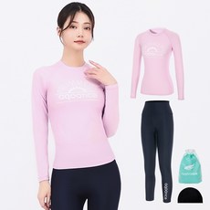 aquatica 女款防曬上衣 AQAWTS23002 + 高腰水上緊身褲下身 AQAWLE23002 套組