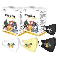 어린숨 엣지 포켓몬 아트 전설 환상을 찾아라 심볼 마스크 유아용 뉴초초소형 3종 x 10p + 랜덤발송 세트, 10개입, 2세트, 리자몽